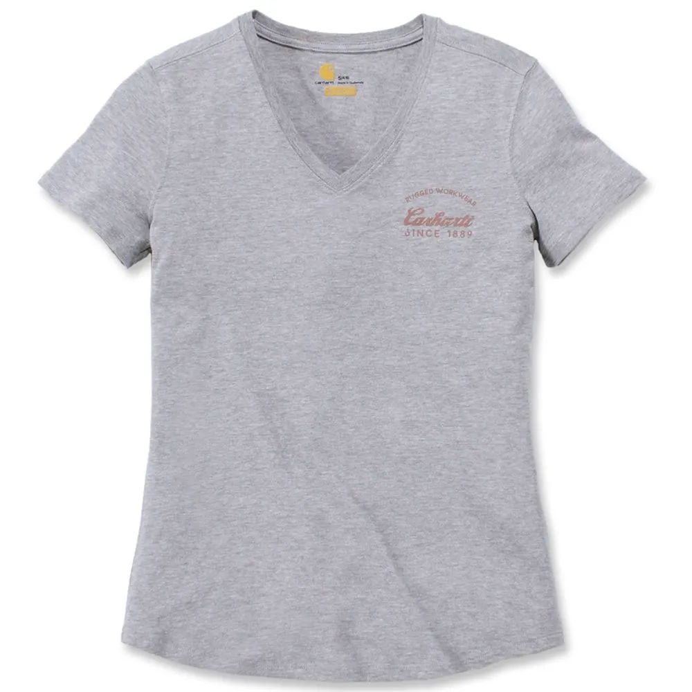 Carhartt&#x20;104227&#x20;Women&#x27;s&#x20;Lockhart&#x20;Graphic&#x20;T-Shirt&#x20;-&#x20;Heather&#x20;Grey