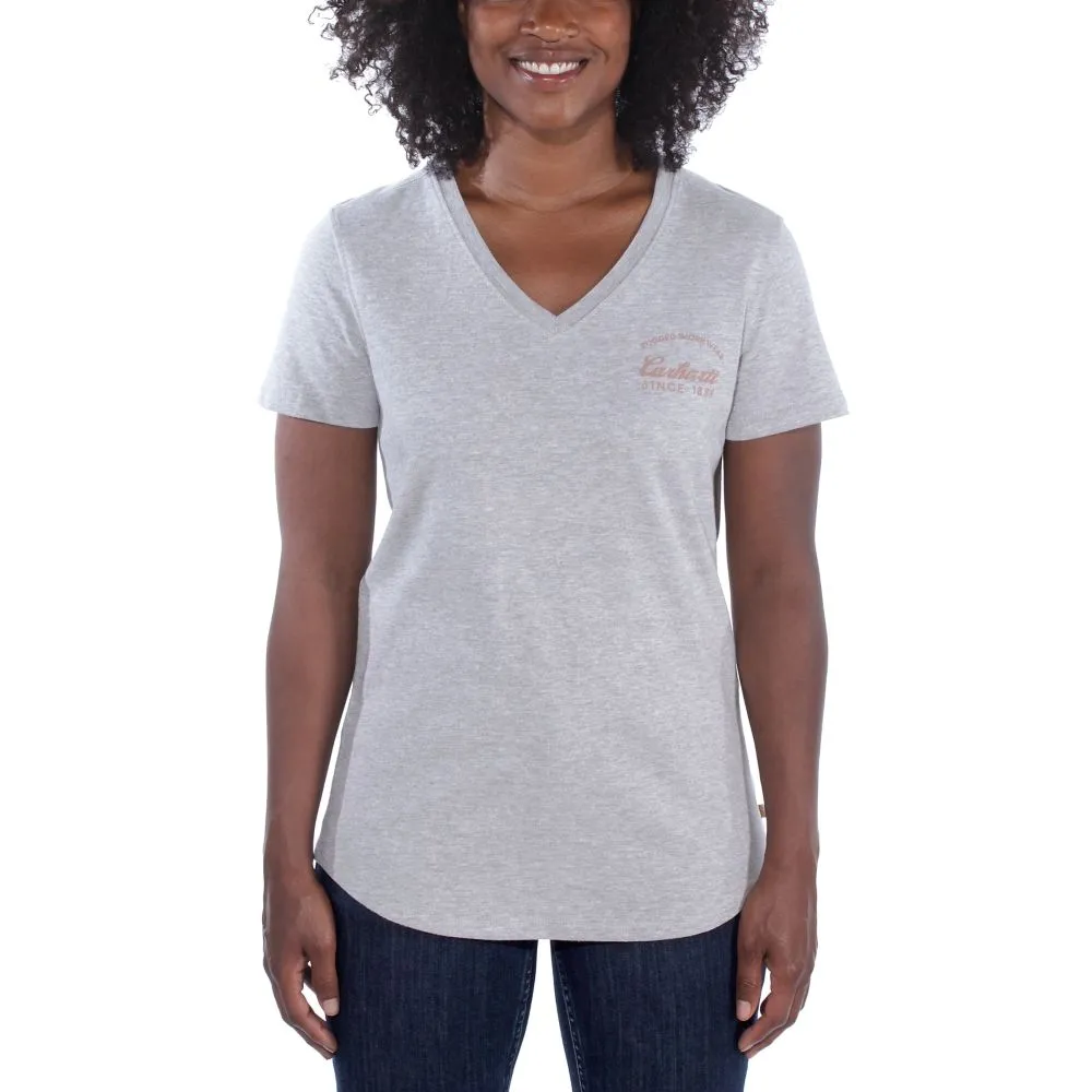 Carhartt&#x20;104227&#x20;Women&#x27;s&#x20;Lockhart&#x20;Graphic&#x20;T-Shirt&#x20;-&#x20;Heather&#x20;Grey