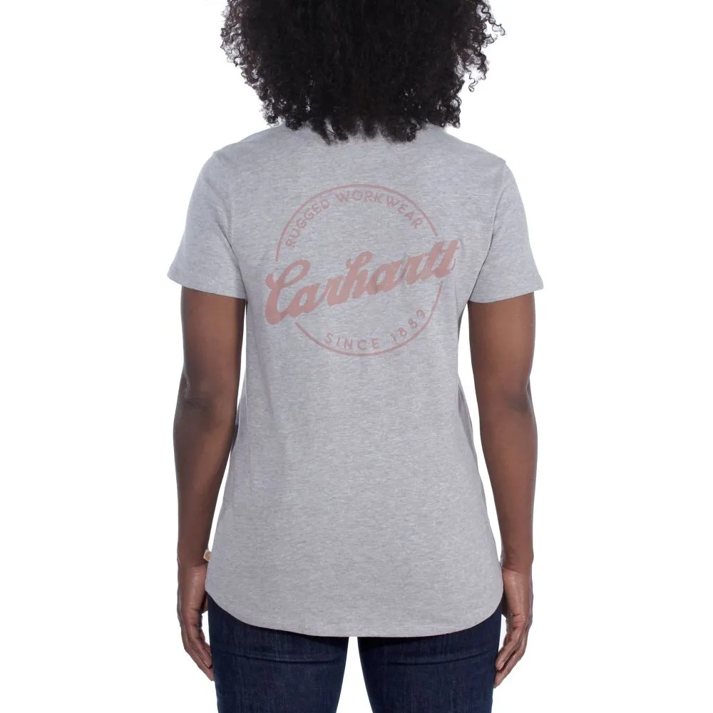 Carhartt&#x20;104227&#x20;Women&#x27;s&#x20;Lockhart&#x20;Graphic&#x20;T-Shirt&#x20;-&#x20;Heather&#x20;Grey
