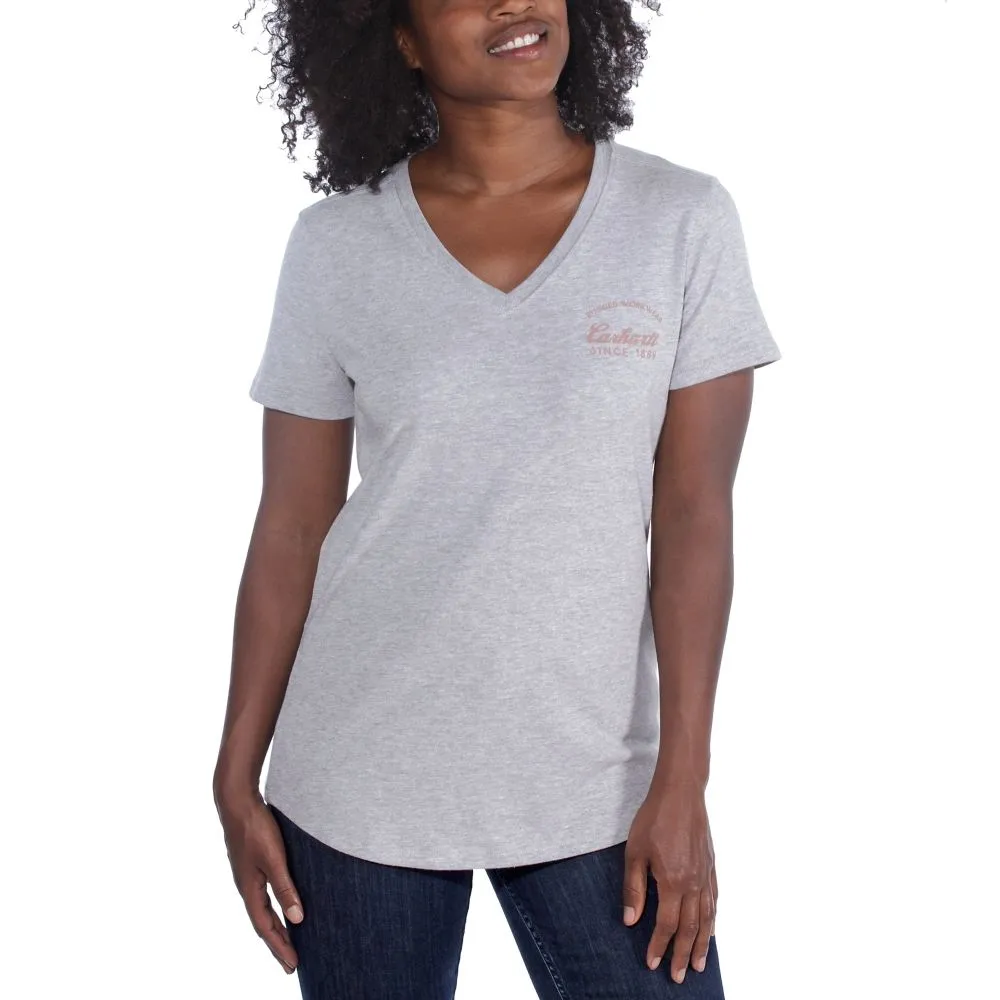 Carhartt&#x20;104227&#x20;Women&#x27;s&#x20;Lockhart&#x20;Graphic&#x20;T-Shirt&#x20;-&#x20;Heather&#x20;Grey