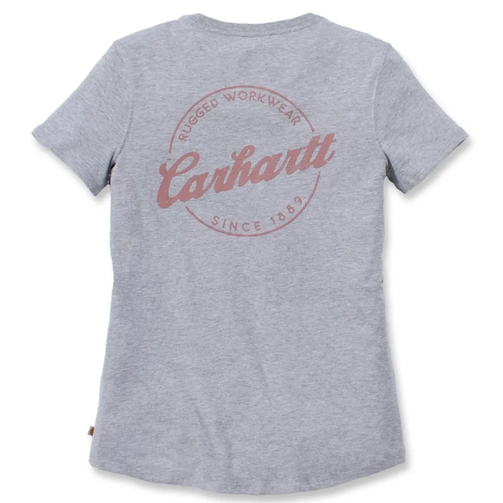 Carhartt&#x20;104227&#x20;Women&#x27;s&#x20;Lockhart&#x20;Graphic&#x20;T-Shirt&#x20;-&#x20;Heather&#x20;Grey