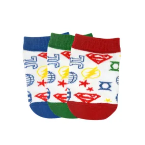 Justice League By Balenzia Low Cut Socks For Kids (Pack Of 3 Pairs/1U)