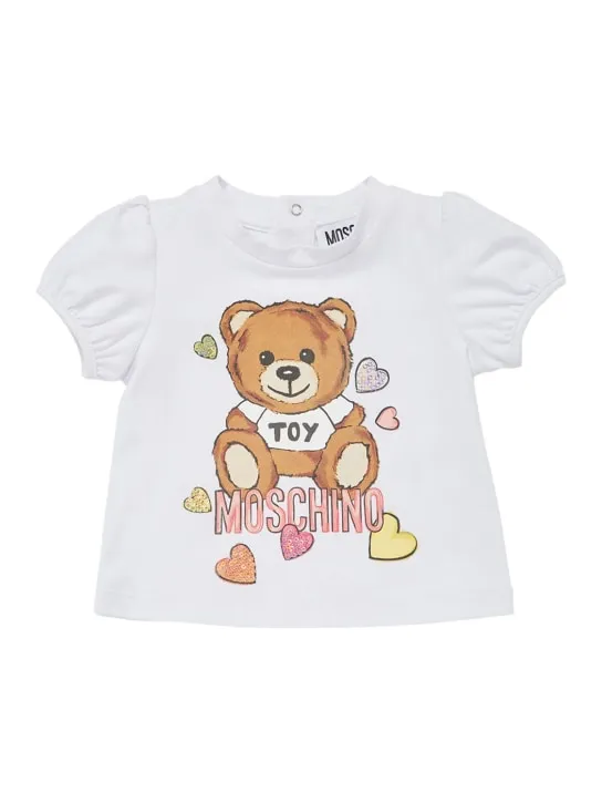 Moschino   Cotton jersey t-shirt &amp; poplin skirt 