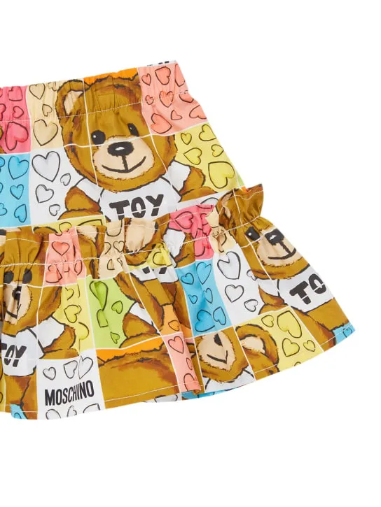 Moschino   Cotton jersey t-shirt &amp; poplin skirt 