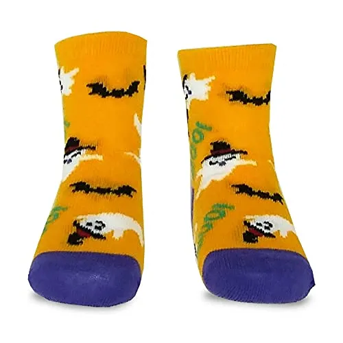 TeeHee Fun Halloween Novelty Socks for Little Kids Toddler Crew Socks 3-Pair Pack (K2104HAL)