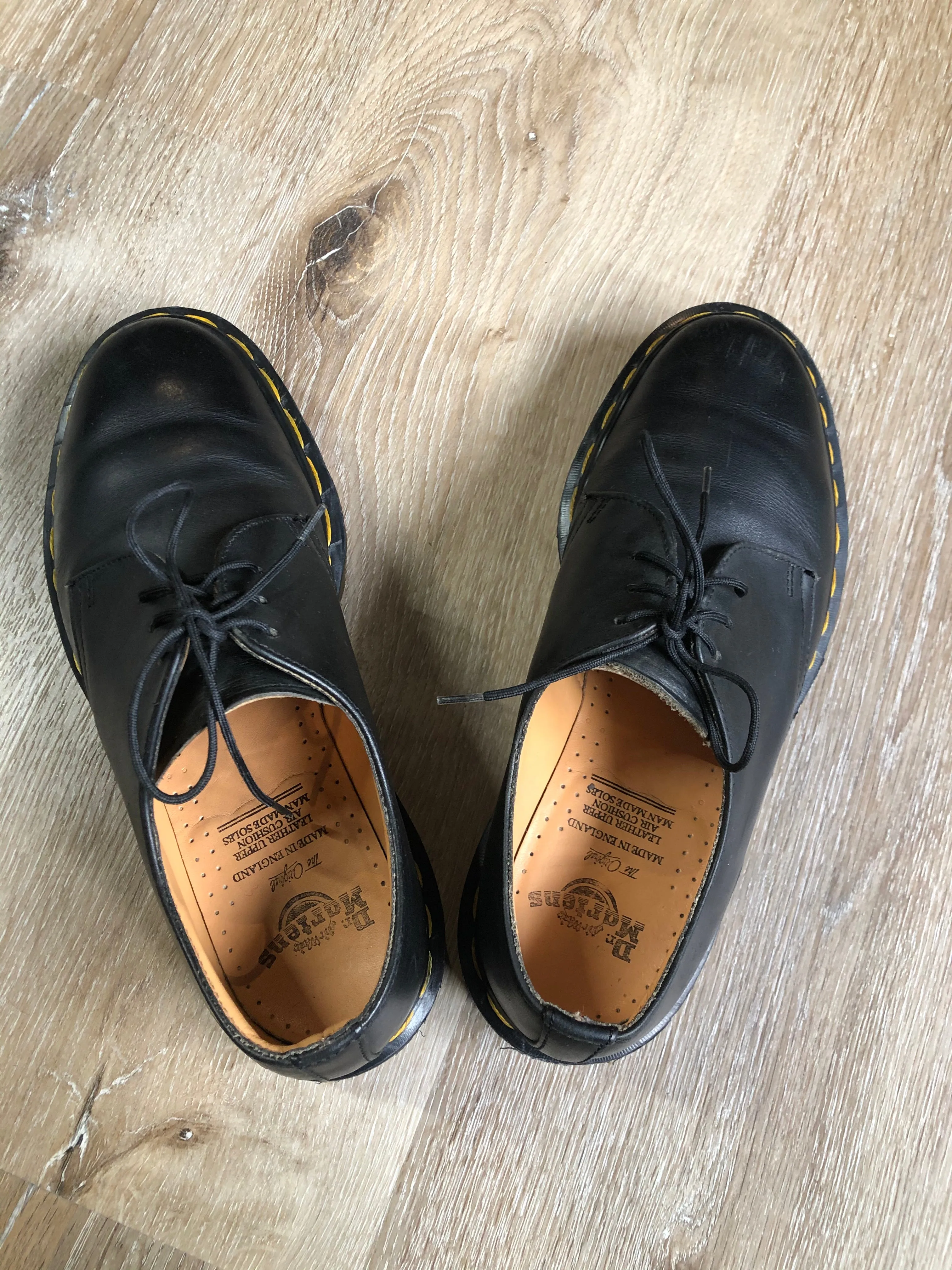 Vintage Doc Martens Originals 1461 Black Smooth Leather Oxford Shoes, Made in England, SOLD